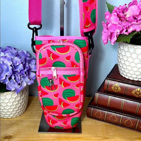 Pink Watermelon Print Crossbody Bag, NWOT - Picture 1 of 5